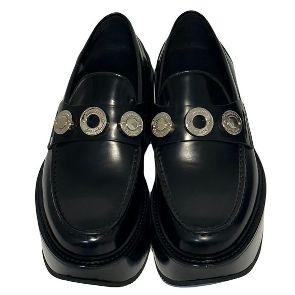 SOLD NWT BURBERRY Embellished wedge leather loafers 38.5 - Picture 2 of 13